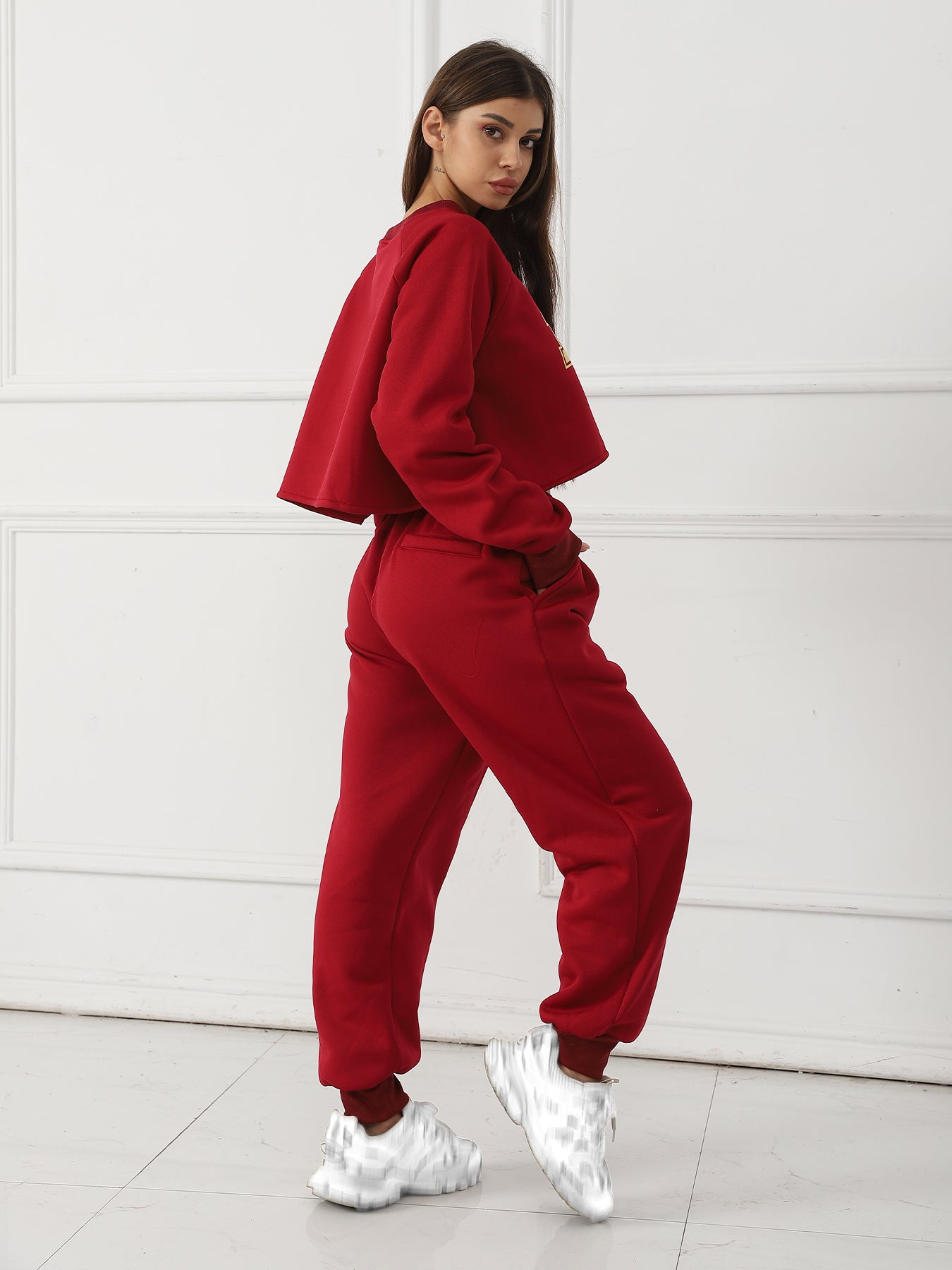 Women’s Long-Sleeve Hoodie Set – Matching Sweatshirt & Jogger Lounge Set